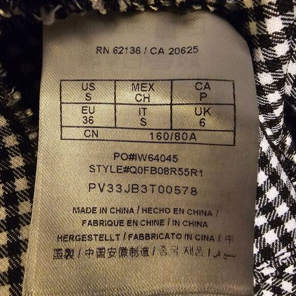 GUESS Women’s Small Skinny Stretch Pants Black And White Checked - Picture 6 of 6